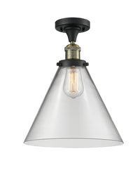Franklin Semi-Flush Mount 12 Inch Brass