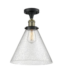 Franklin Semi-Flush Mount 12 Inch Brass
