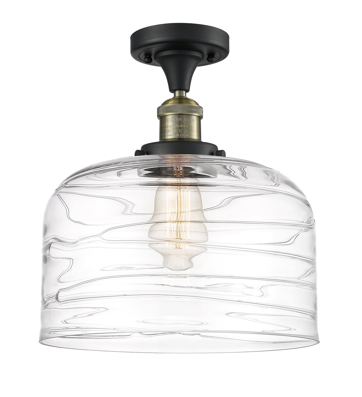 Franklin Semi-Flush Mount Satin Nickel Steel