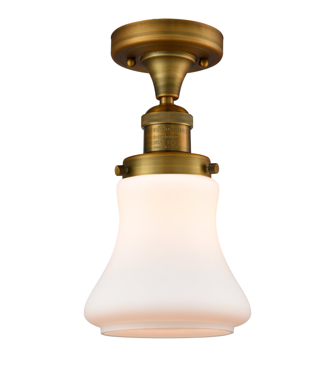 Franklin Semi-Flush Mount Cast Brass Nickel
