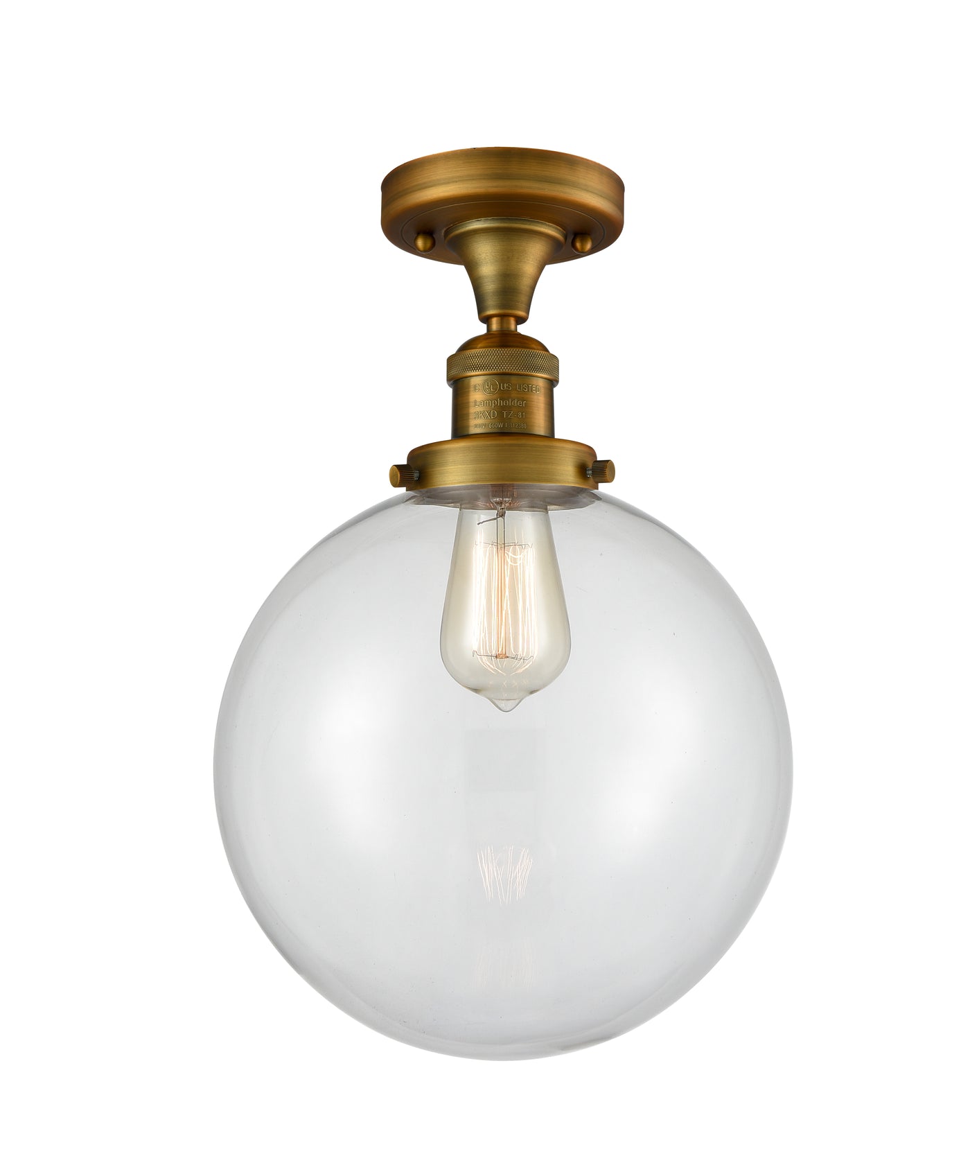 Franklin Semi-Flush Mount Brushed Nickel Steel