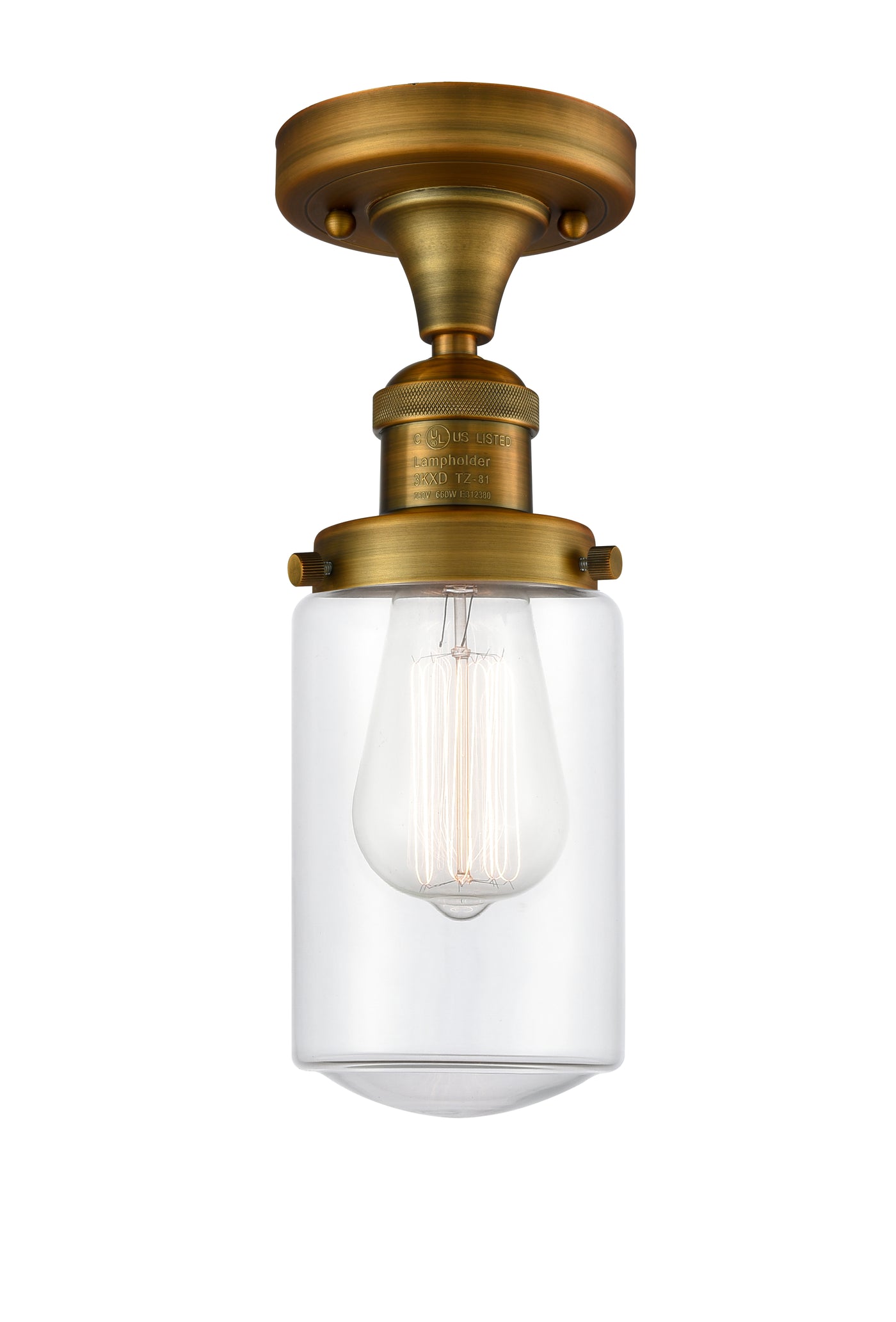 Franklin Semi-Flush Mount Brushed Nickel