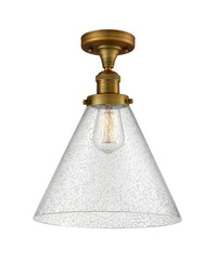 Franklin Semi-Flush Mount 12 Inch Brass