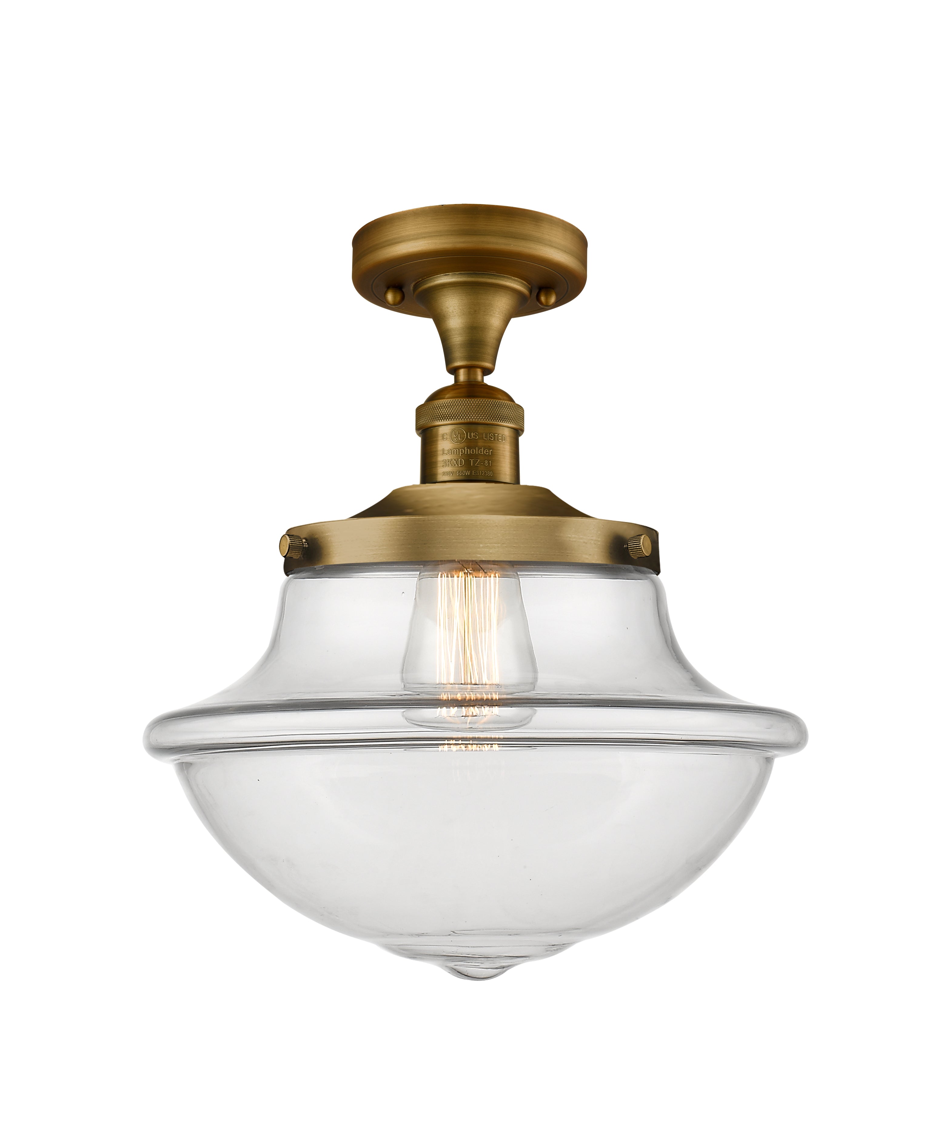 Franklin Semi-Flush Mount Brushed Satin Nickel