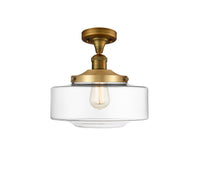 Franklin Semi-Flush Mount Brushed Satin Nickel