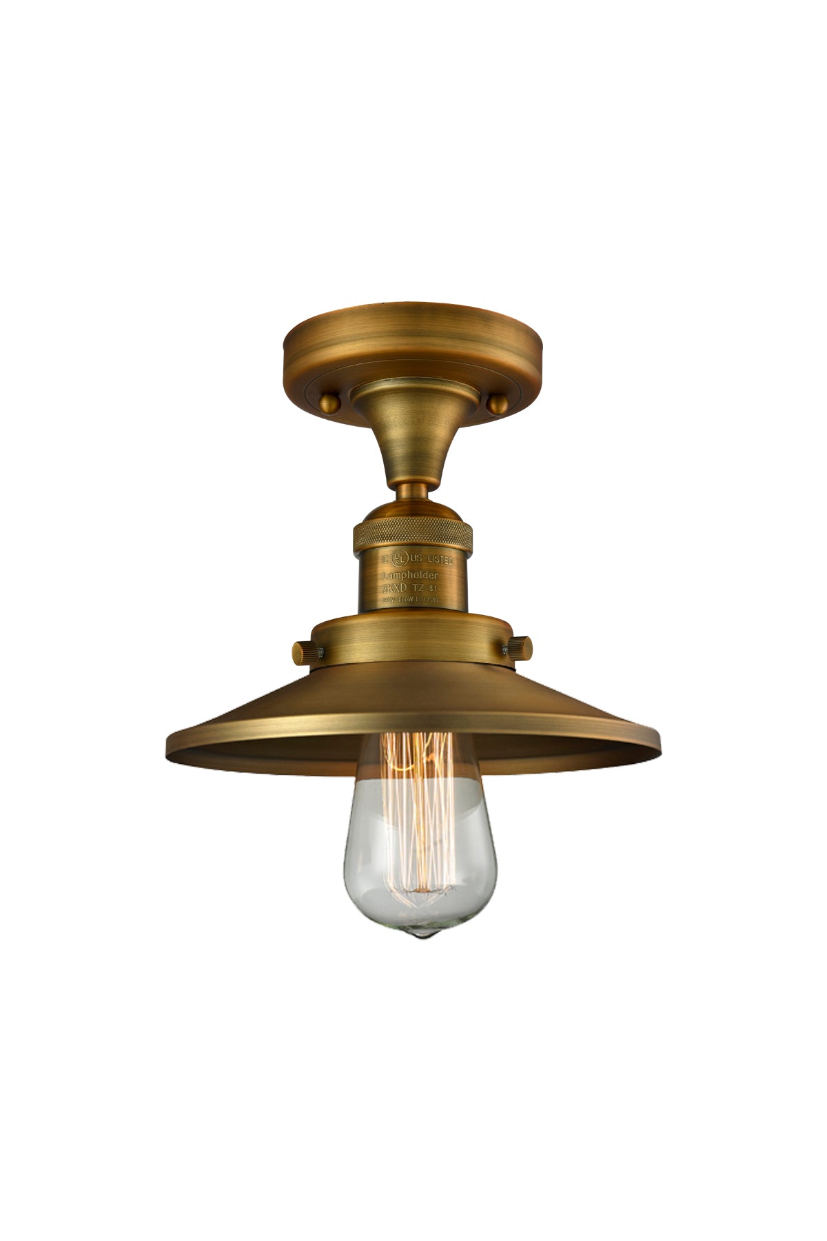 Franklin Semi-Flush Mount Brushed Nickel Steel