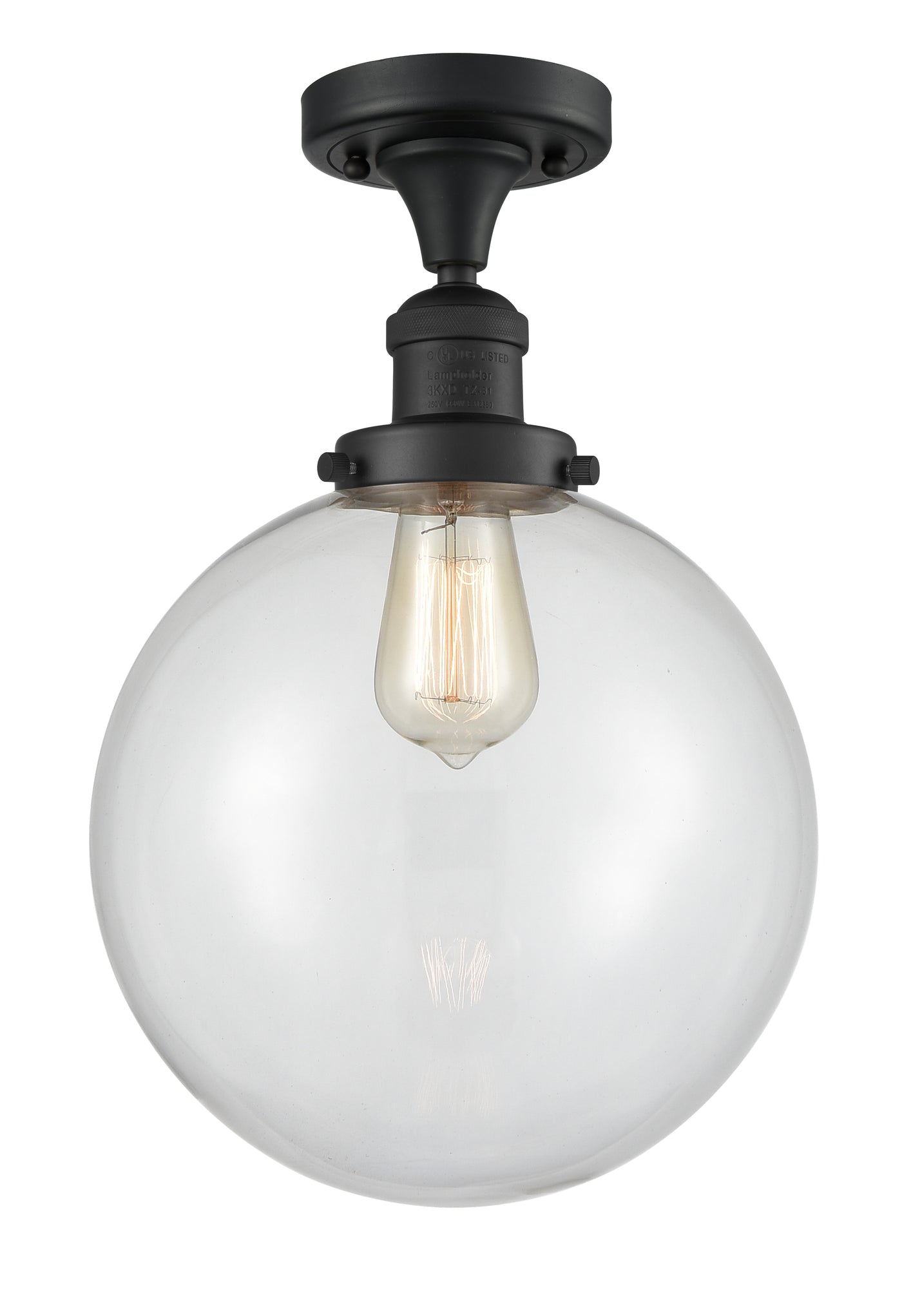 Franklin Semi-Flush Mount Brushed Nickel Steel