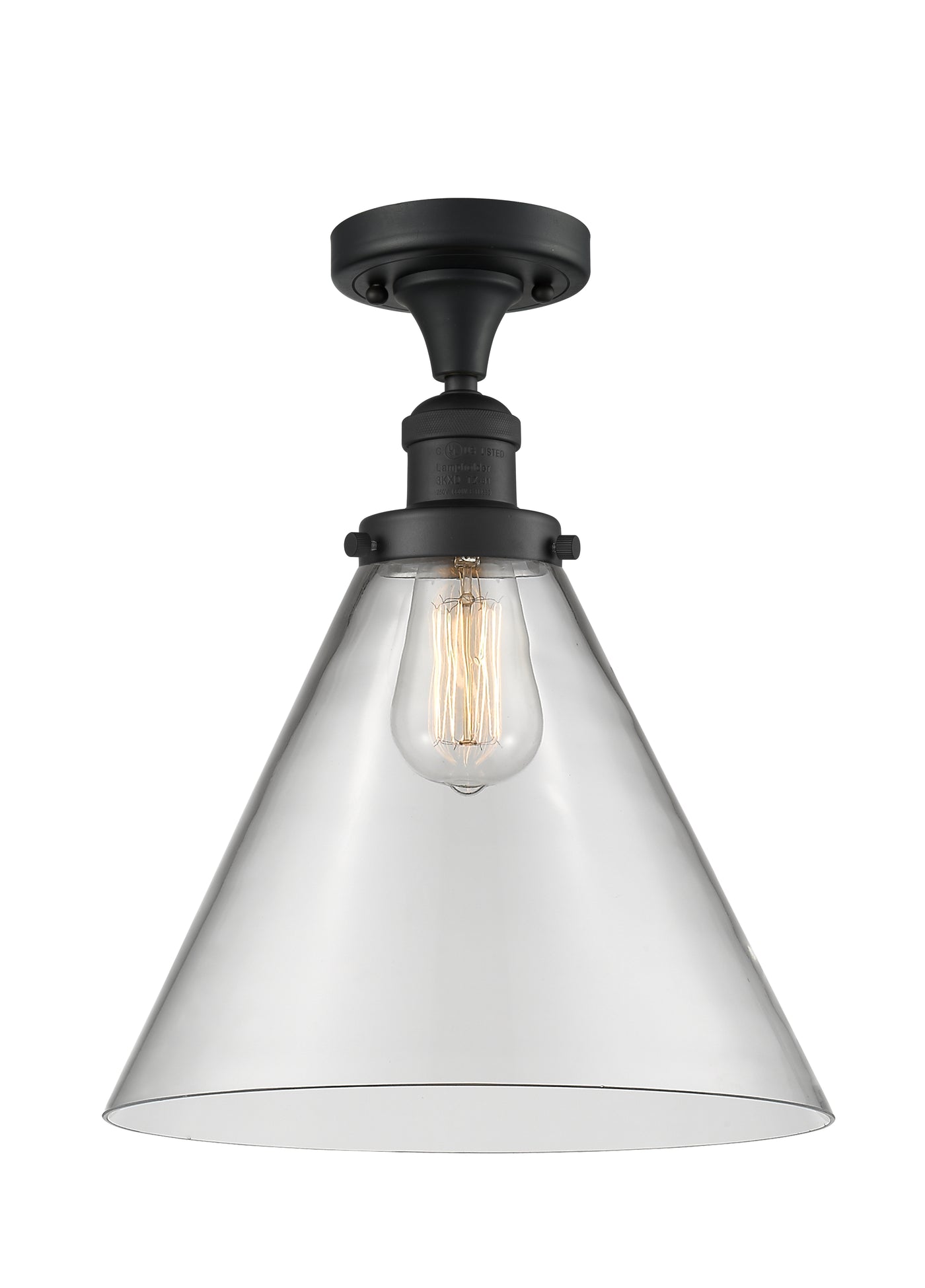 Franklin Semi-Flush Mount 12 Inch Brass