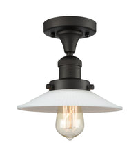 Franklin Semi-Flush Mount Brushed Nickel Glass