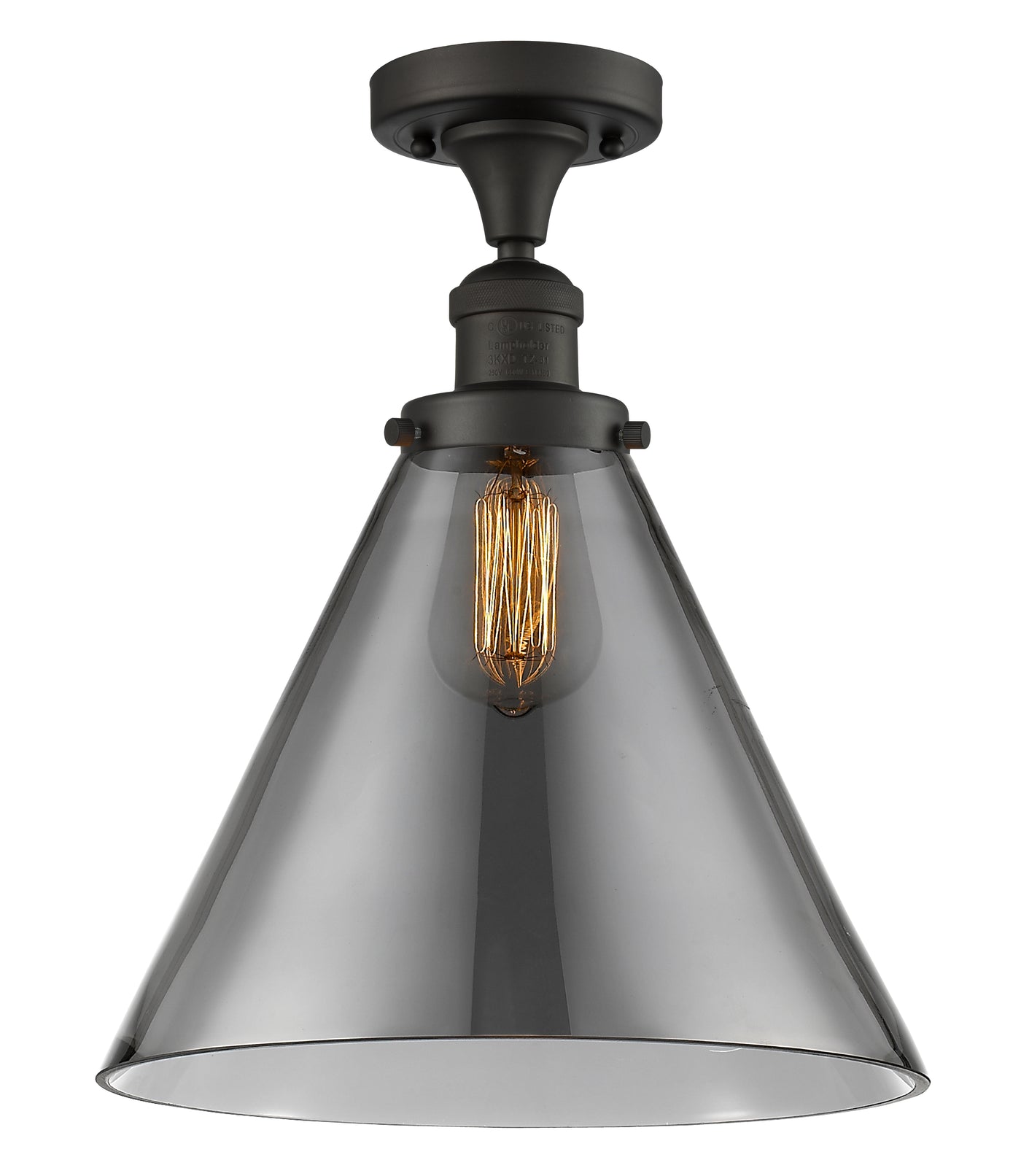 Franklin Semi-Flush Mount 12 Inch Brass