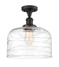 Franklin Semi-Flush Mount Satin Nickel Steel