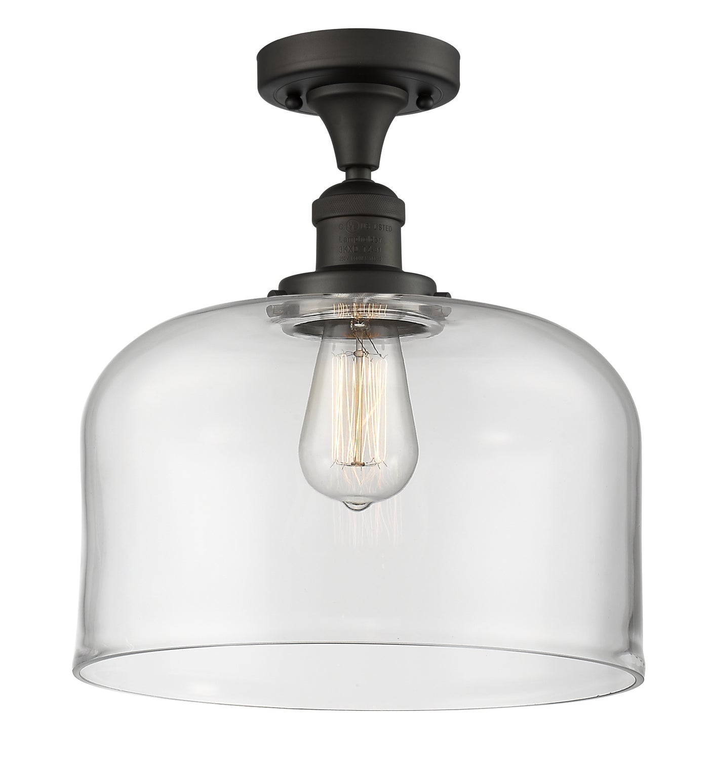 Franklin Semi-Flush Mount Brushed Satin Nickel