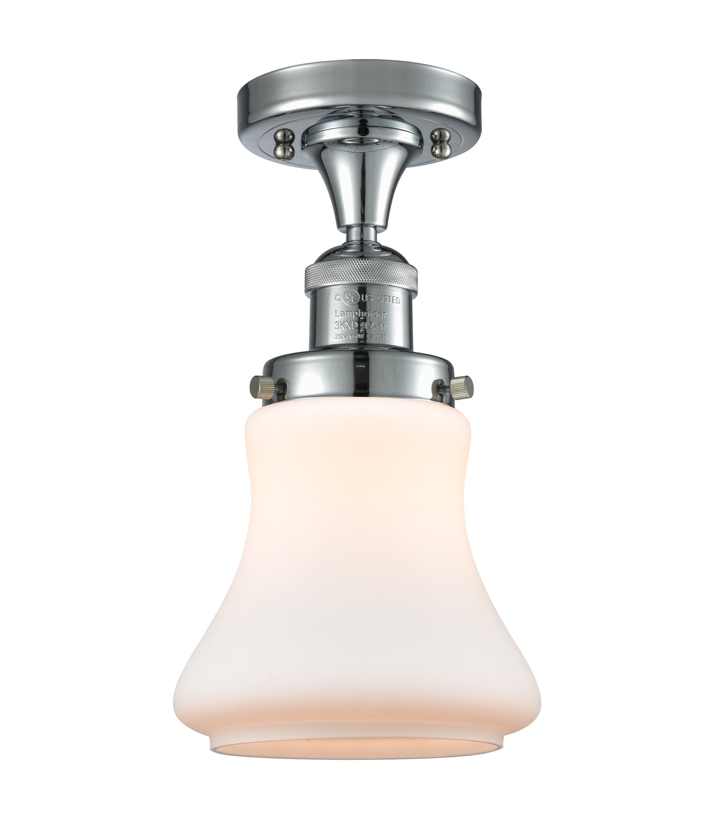 Franklin Semi-Flush Mount Cast Brass Nickel