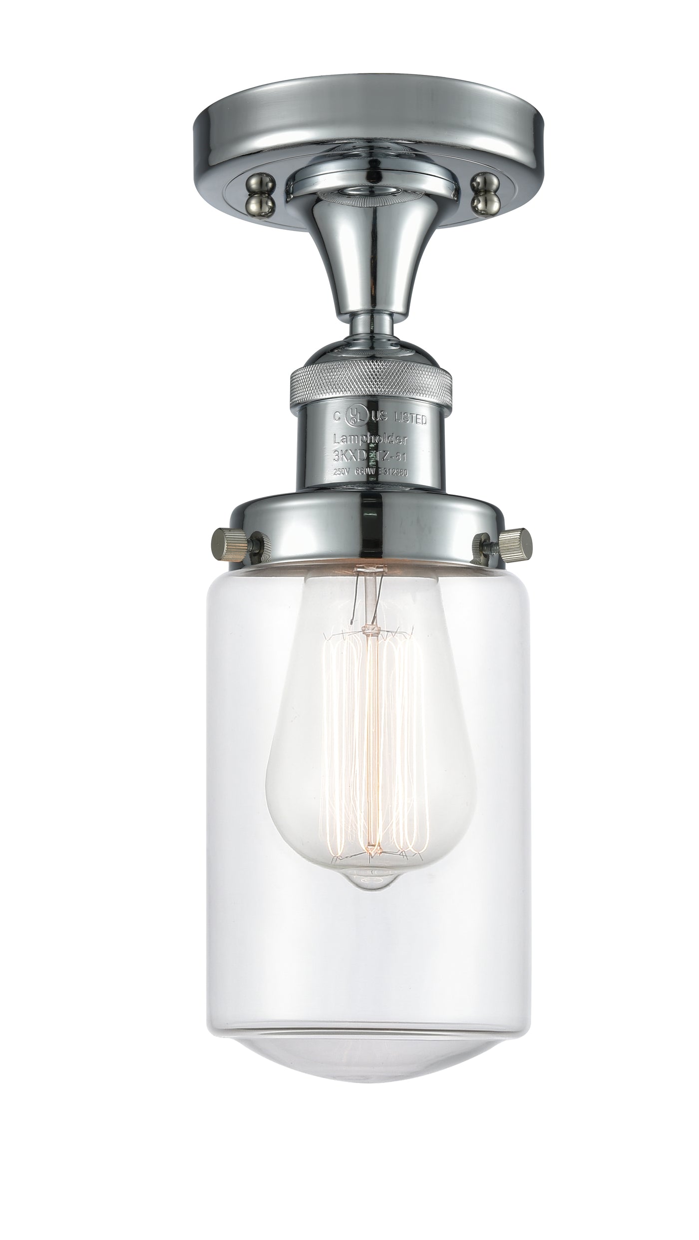 Franklin Semi-Flush Mount Brushed Satin Nickel