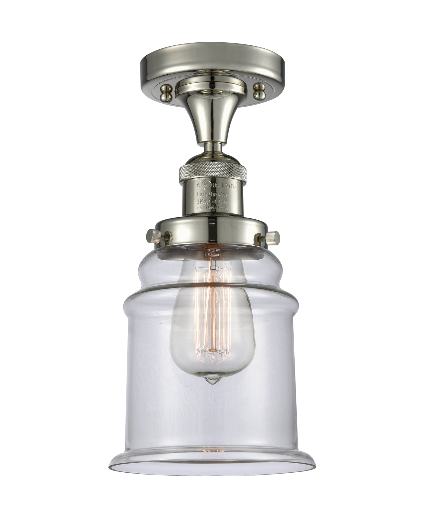 Franklin Semi-Flush Mount Brushed Satin Nickel