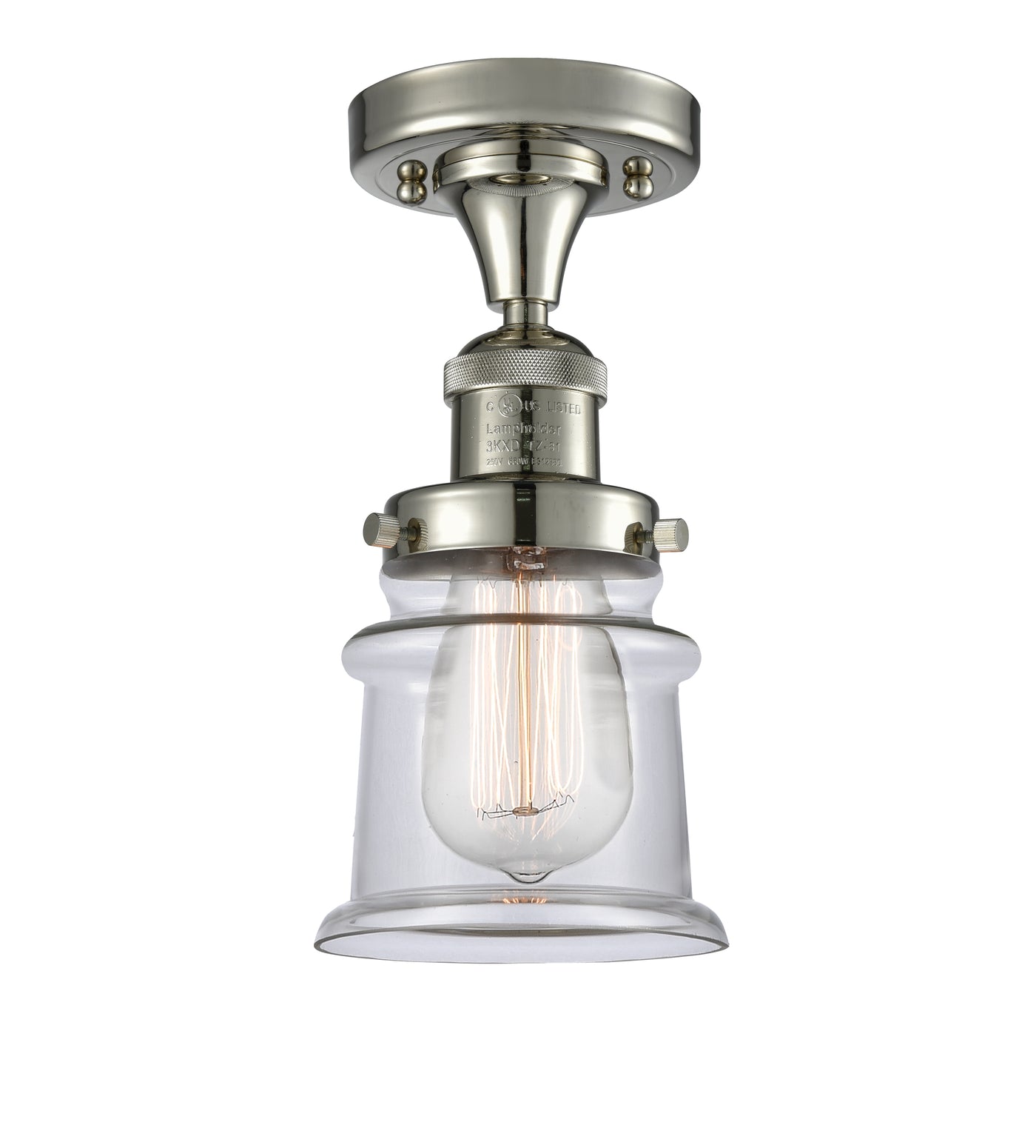 Franklin Semi-Flush Mount Brushed Nickel