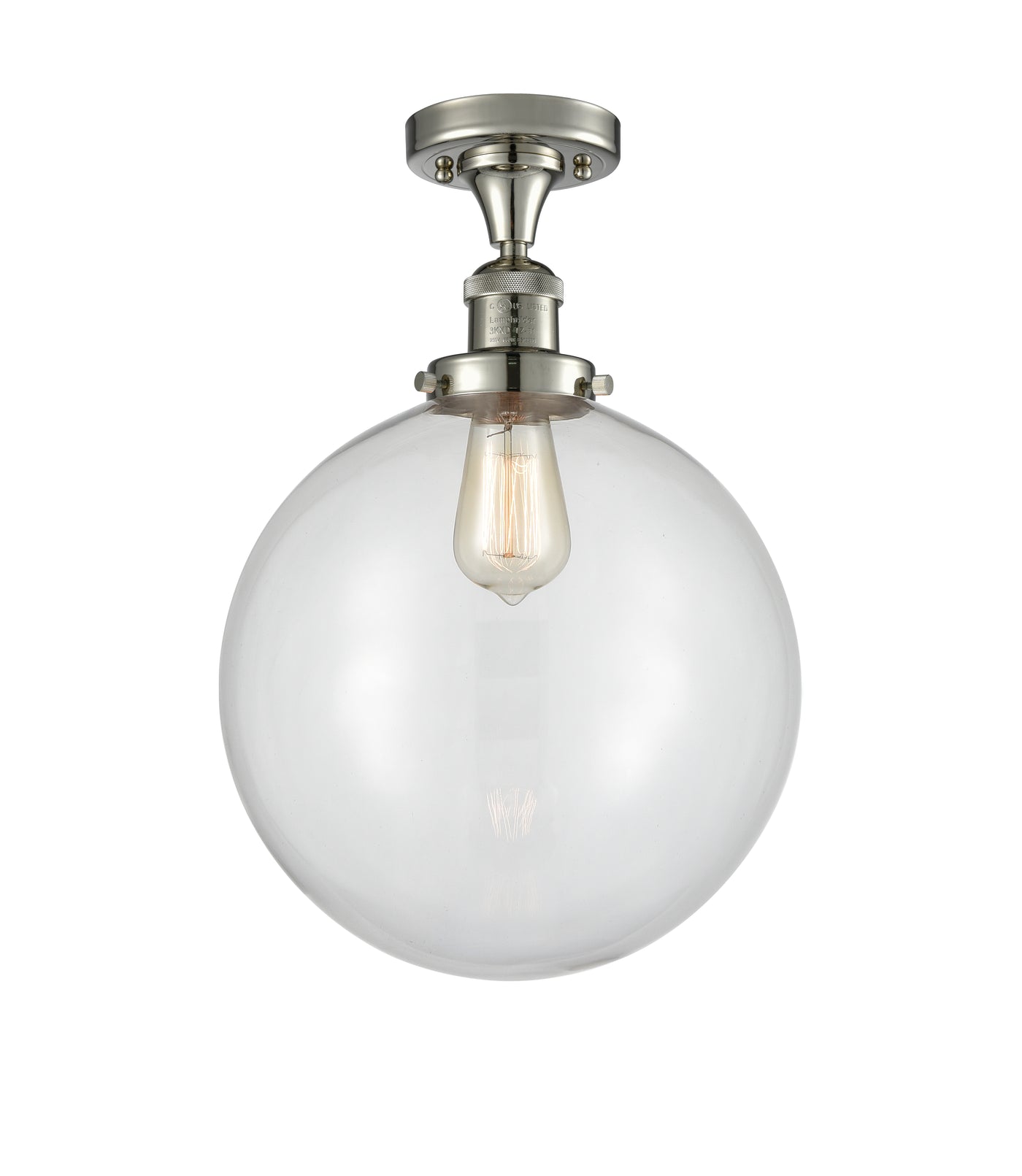 Franklin Semi-Flush Mount Brushed Satin Nickel