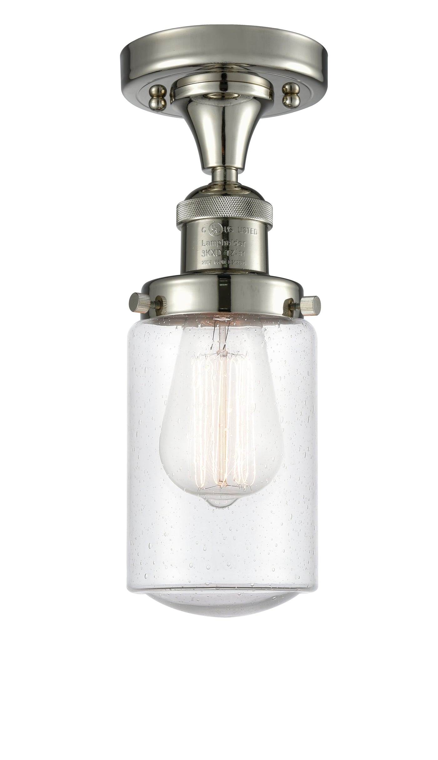 Franklin Semi-Flush Mount Brushed Satin Nickel