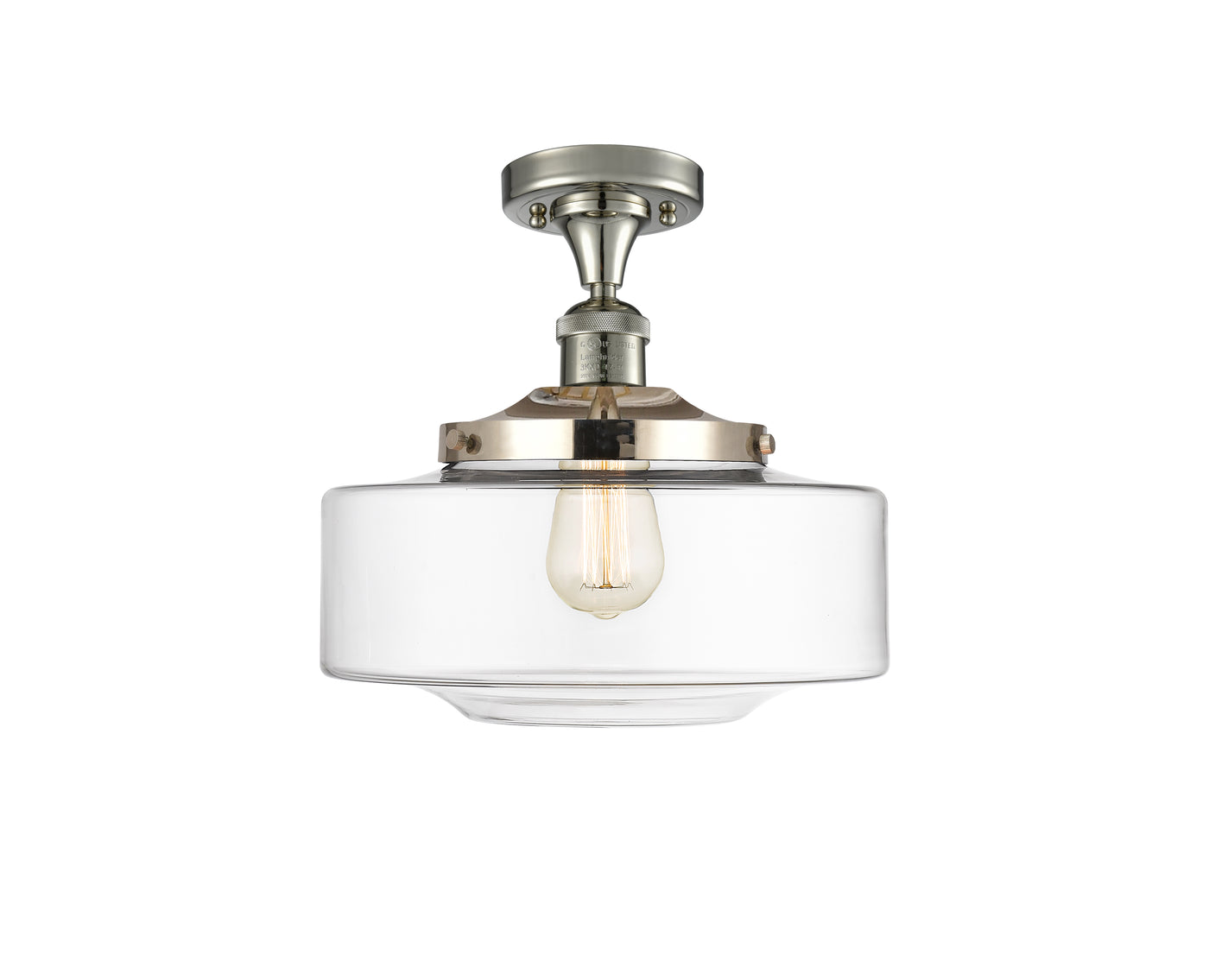 Franklin Semi-Flush Mount Brushed Satin Nickel