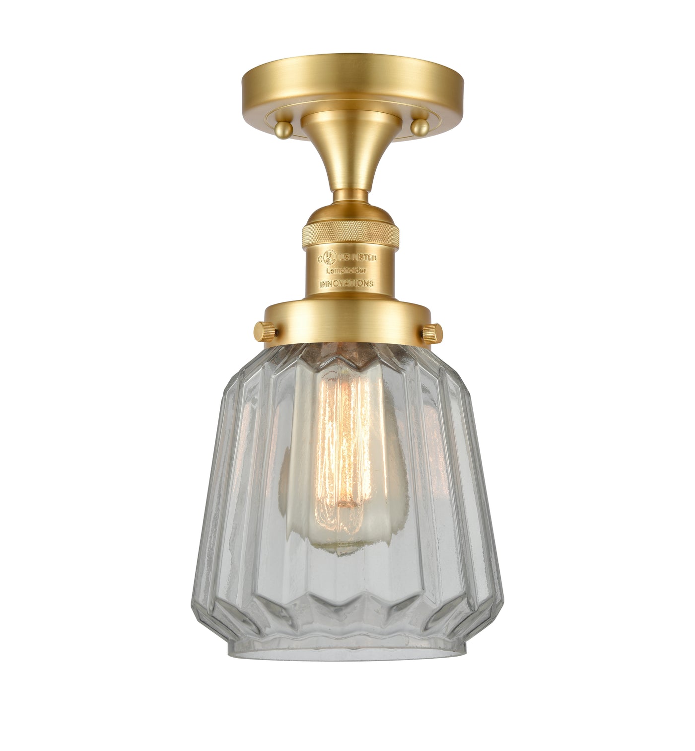 Franklin Semi-Flush Mount Brushed Nickel