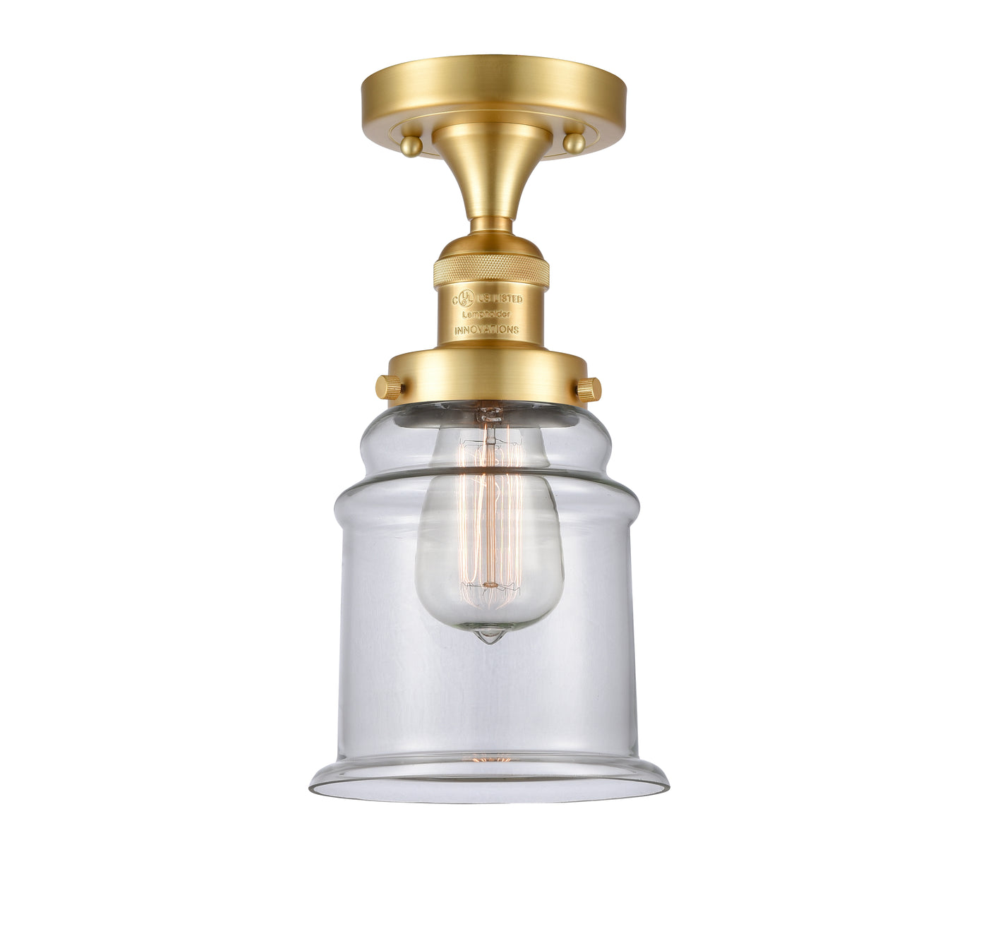 Franklin Semi-Flush Mount Brushed Satin Nickel