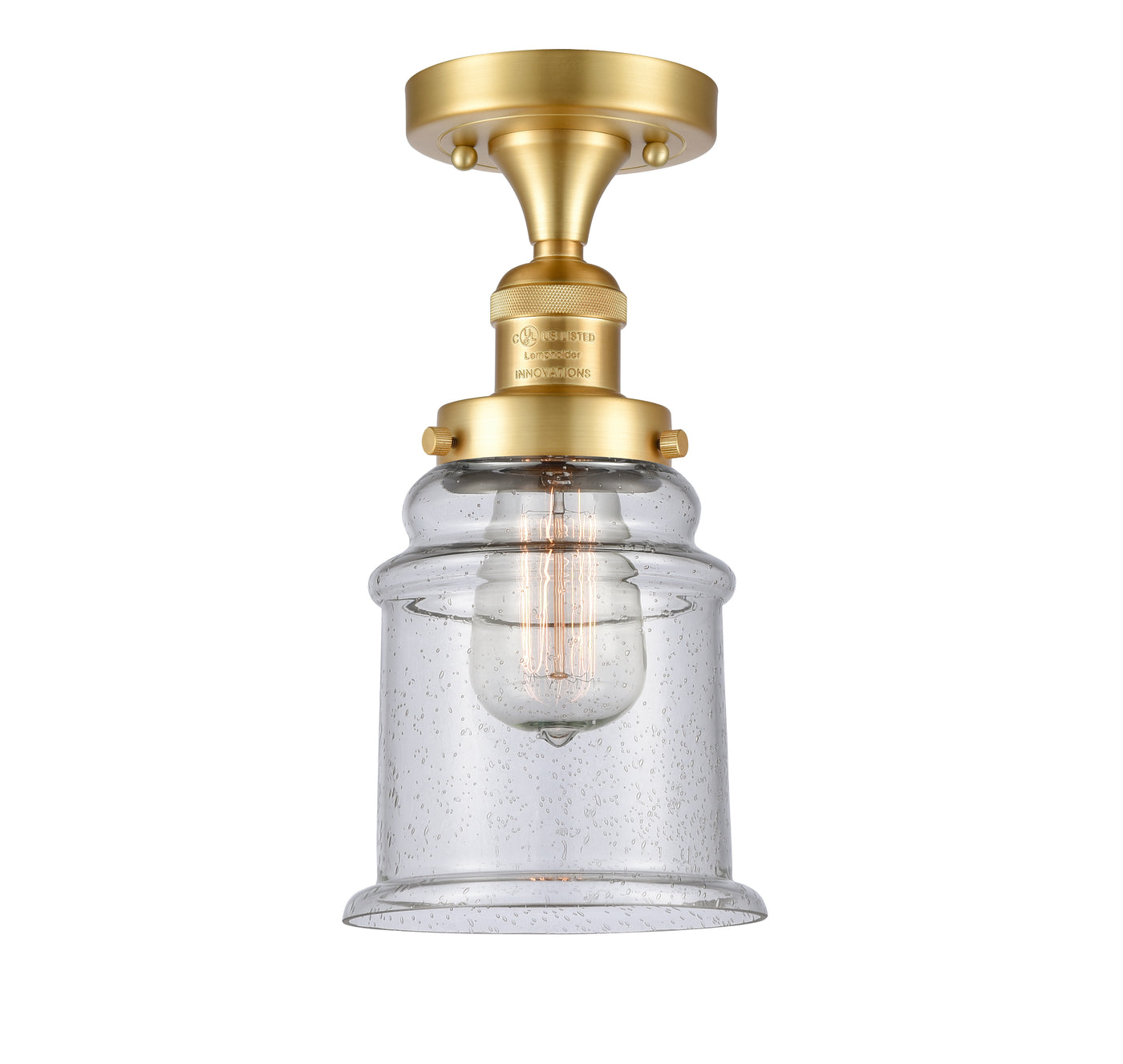 Franklin Semi-Flush Mount Brushed Satin Nickel