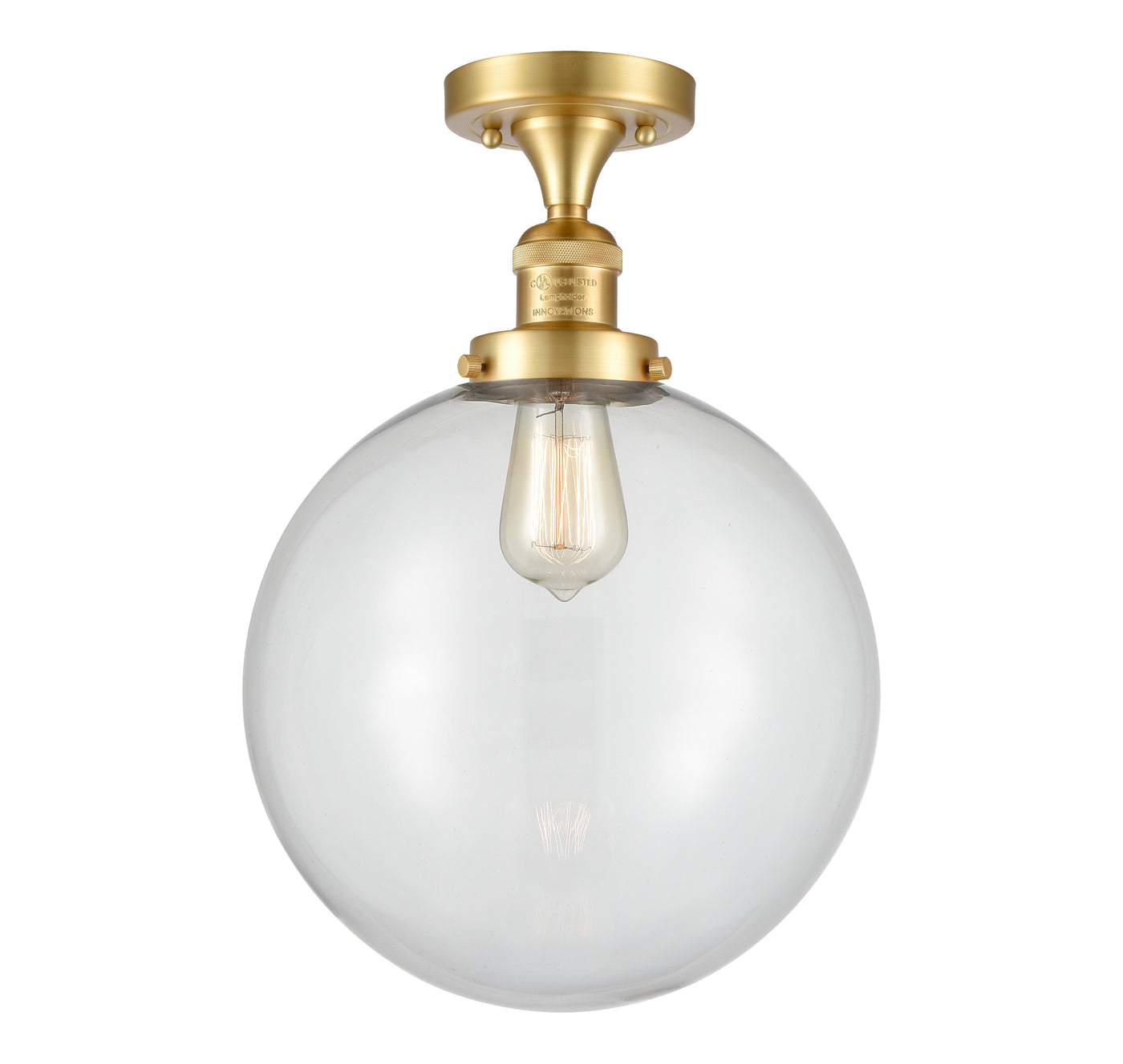 Franklin Semi-Flush Mount Brushed Satin Nickel
