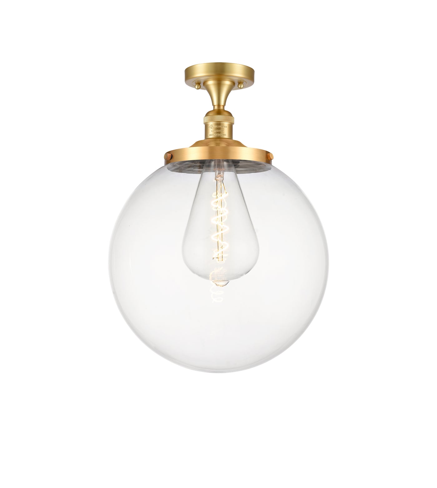 Franklin Semi-Flush Mount Brushed Satin Nickel
