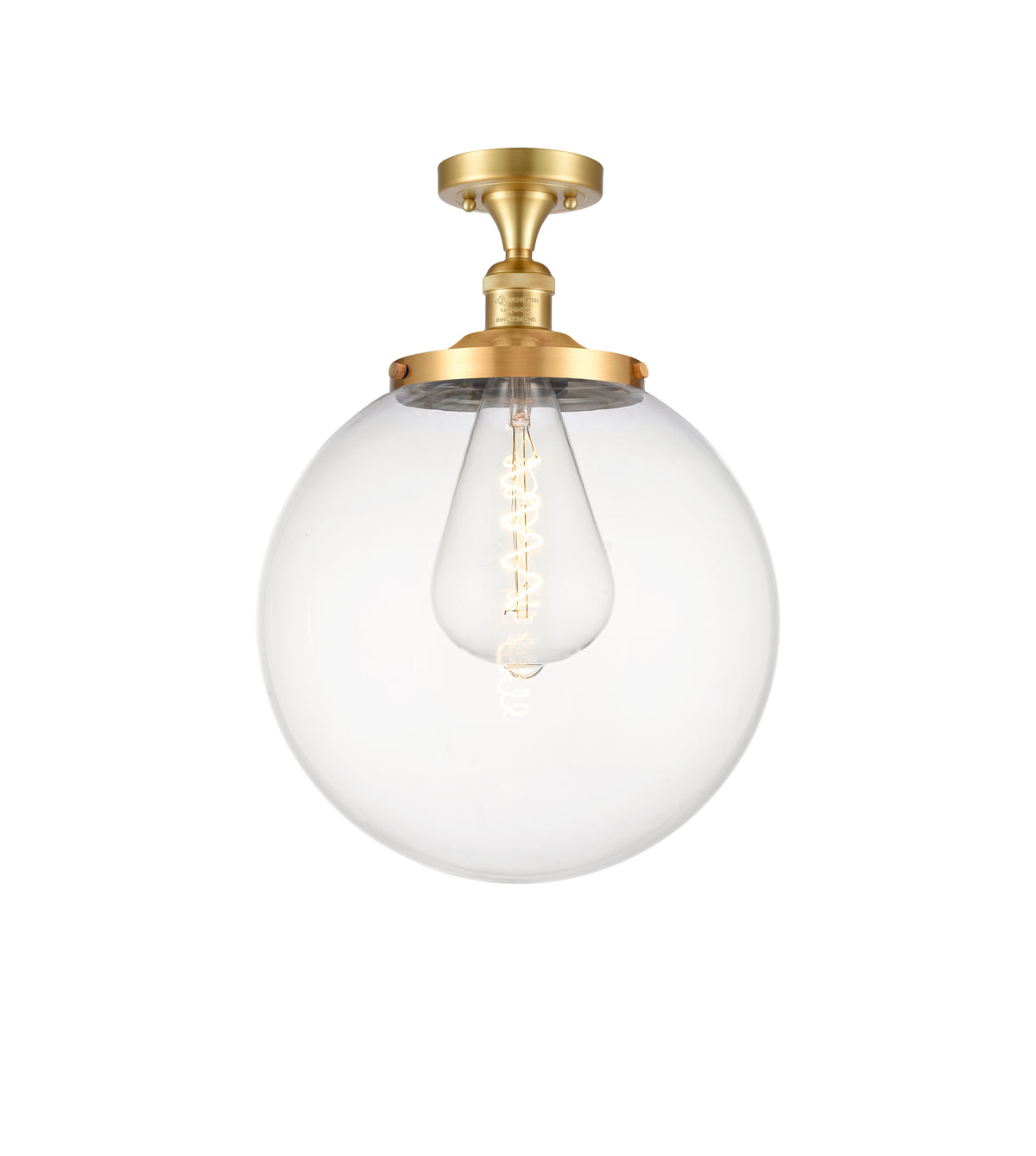 Beacon 14-Inch 1-Light Semi-Flush Mount