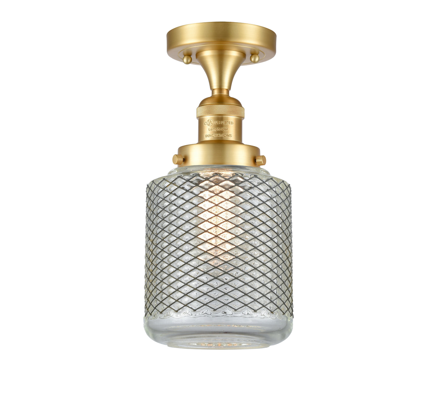 Franklin Semi-Flush Mount Brushed Nickel