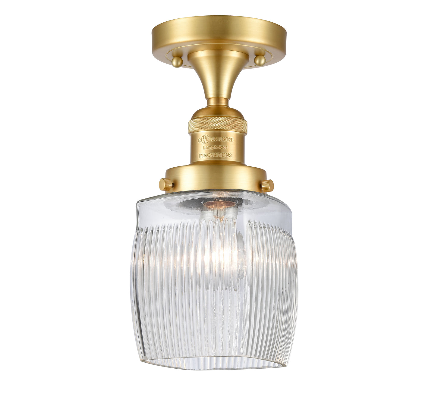 Franklin Semi-Flush Mount Brass Nickel