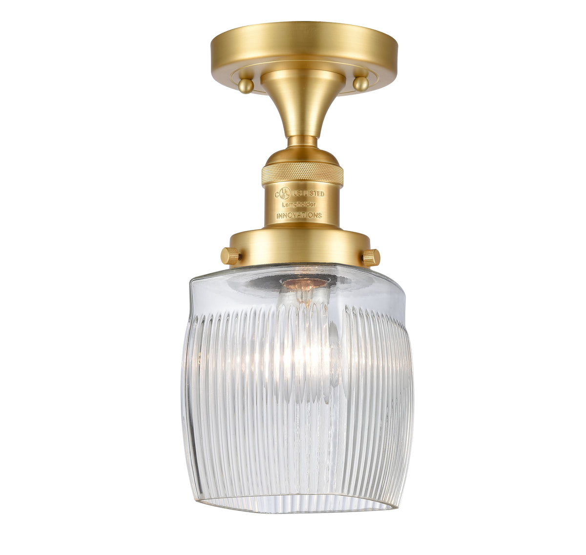 Colton 6-Inch 1-Light Semi-Flush Mount with LED Bulb 10-Inch High