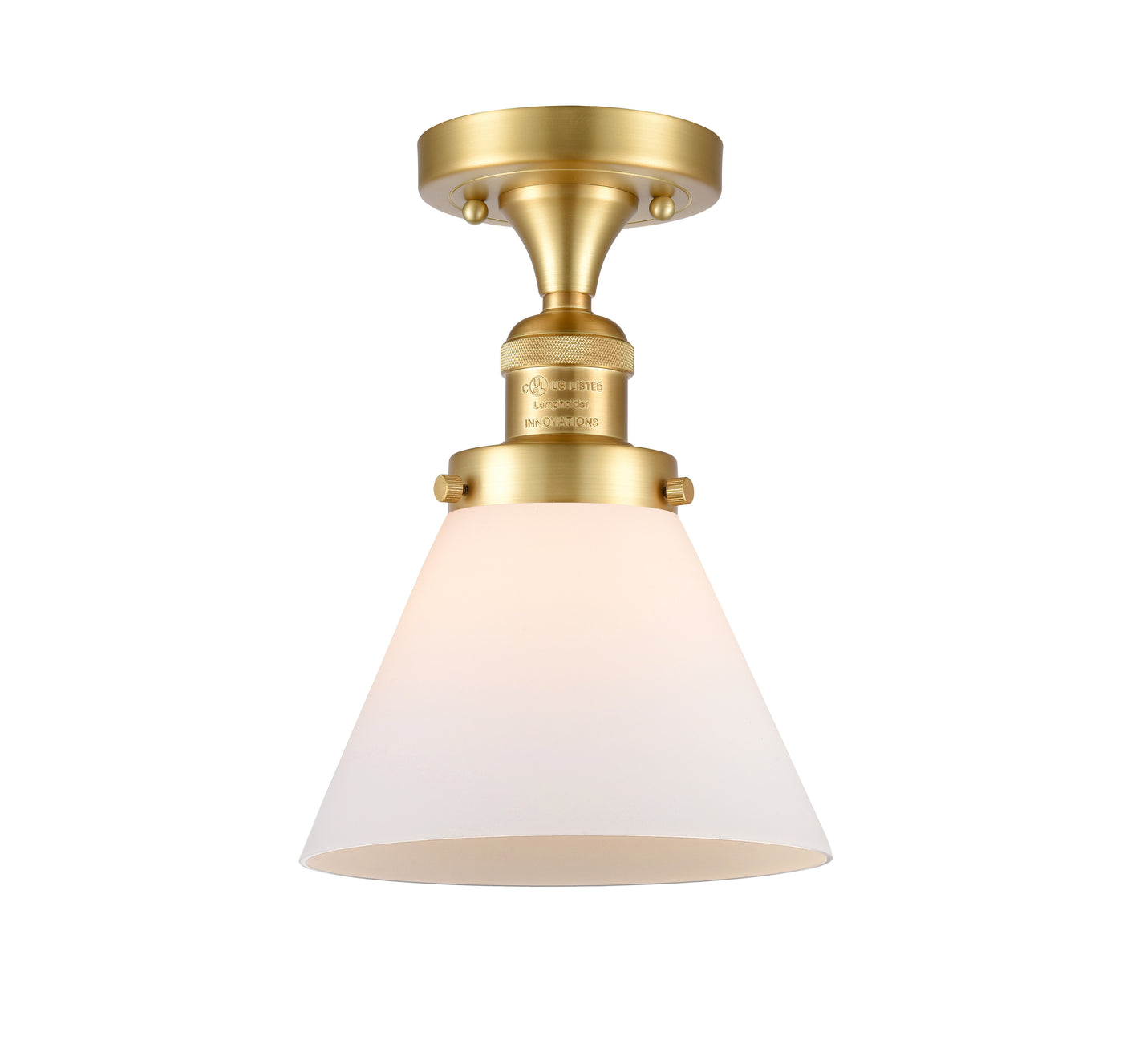 Franklin Semi-Flush Mount Cast Brass