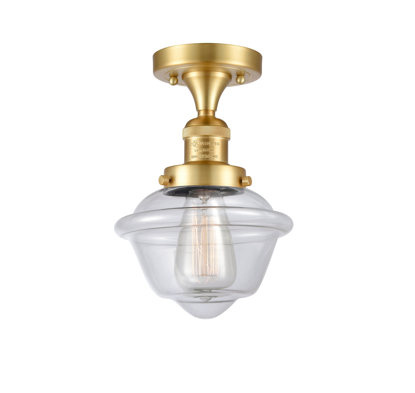 Franklin Semi-Flush Mount Brushed Satin Nickel
