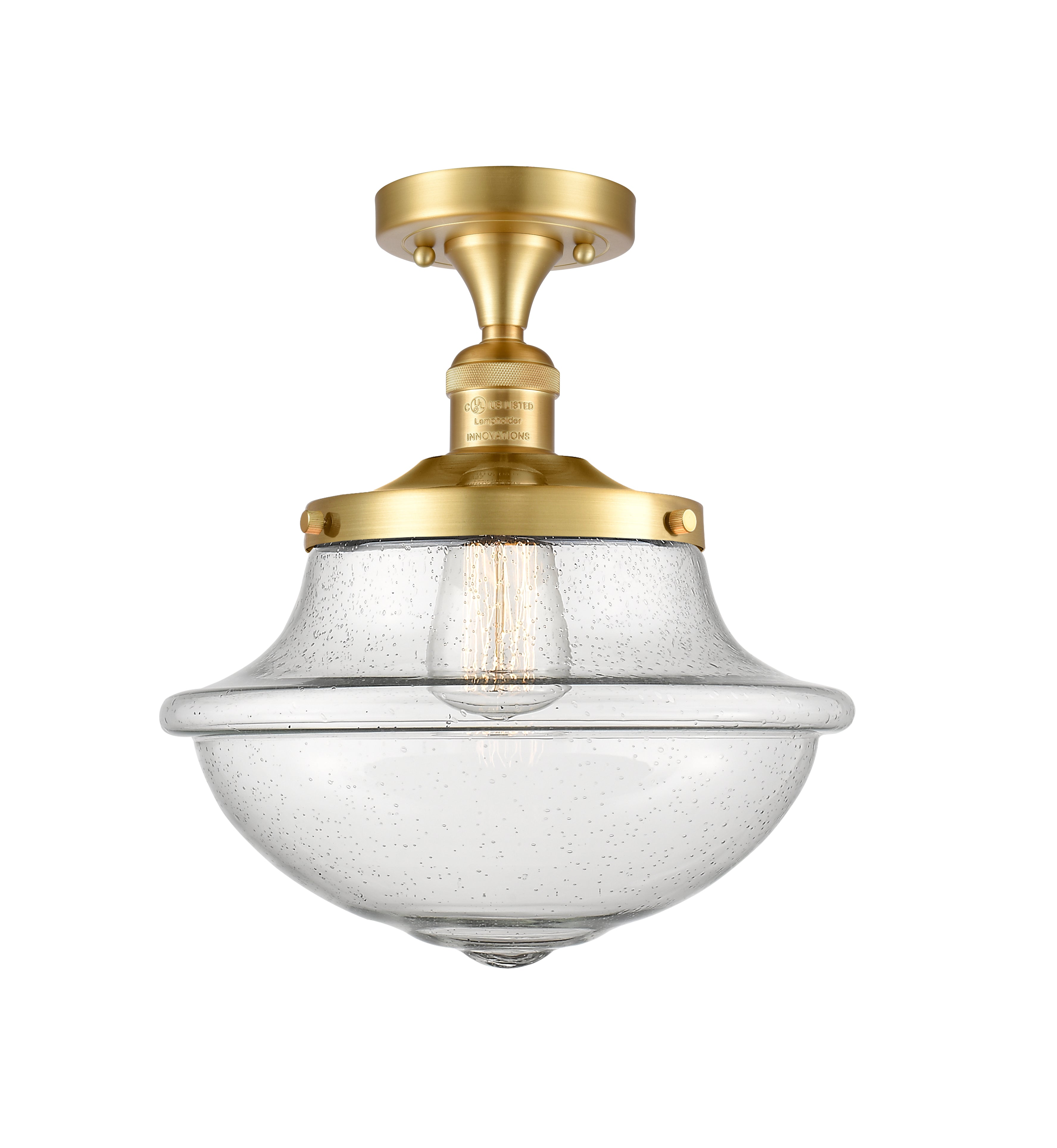 Franklin Semi-Flush Mount Brushed Satin Nickel