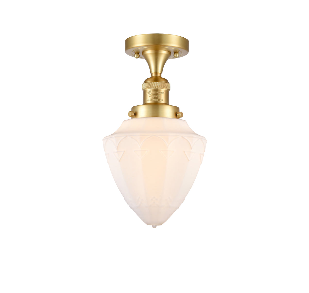 Bullet 7-Inch 1-Light Semi-Flush Mount