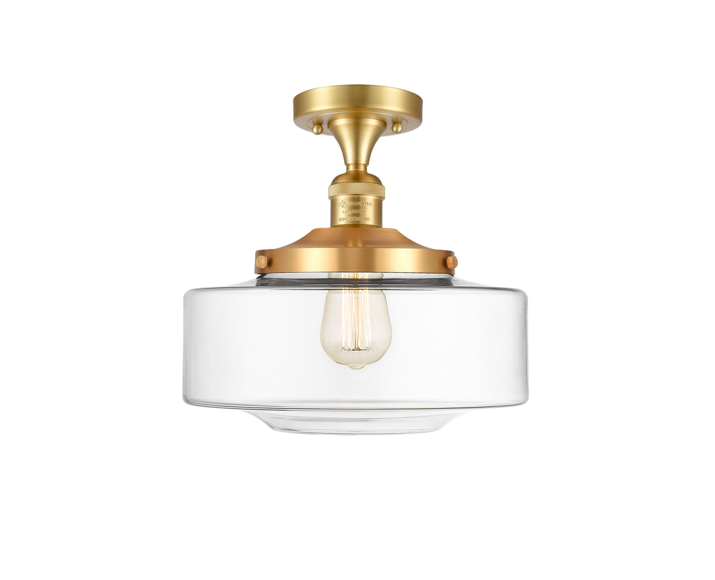 Franklin Semi-Flush Mount Brushed Satin Nickel