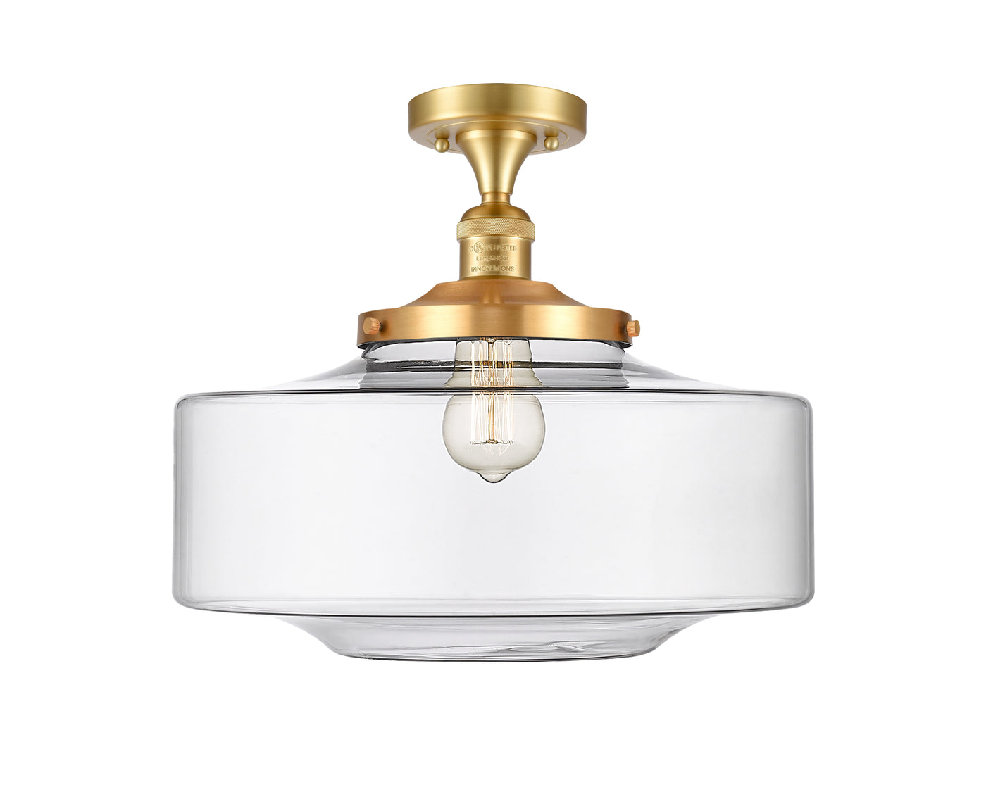 Franklin Semi-Flush Mount Brushed Satin Nickel
