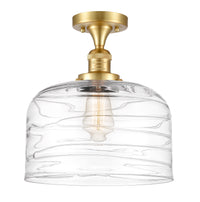 Franklin Semi-Flush Mount Satin Nickel Steel