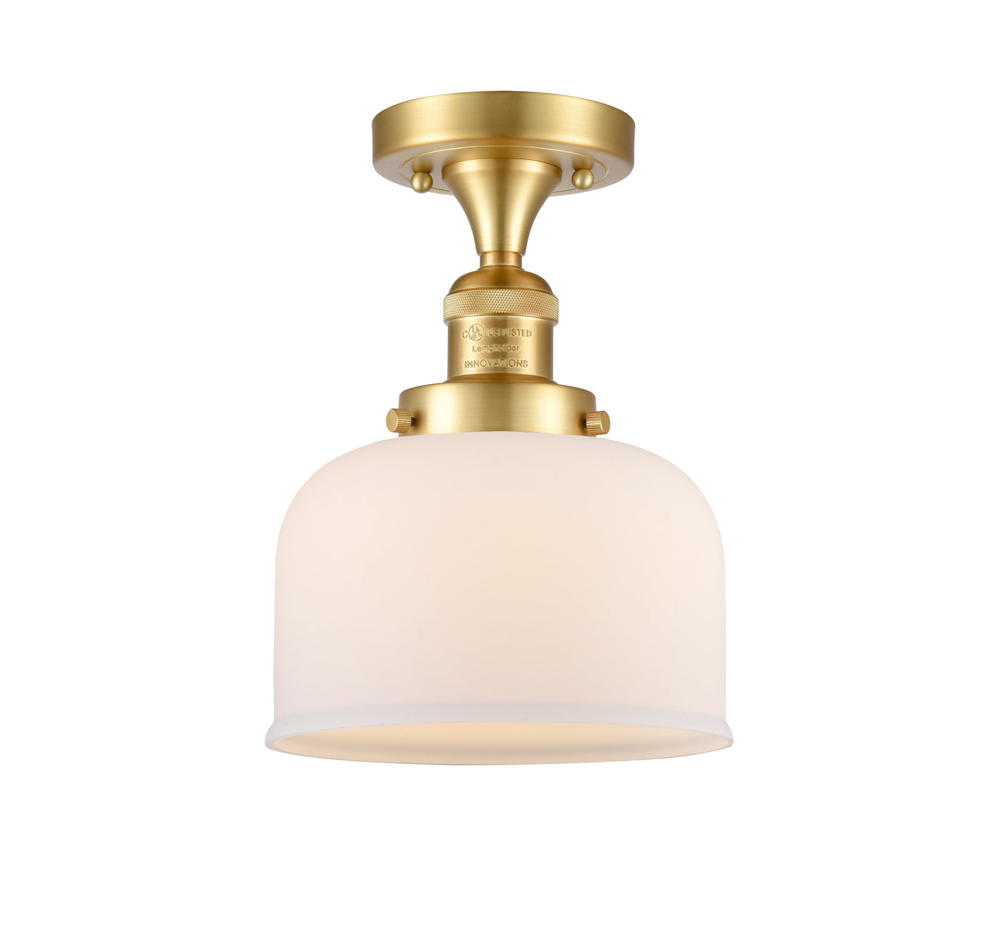 Franklin Semi-Flush Mount Brushed Nickel Brass