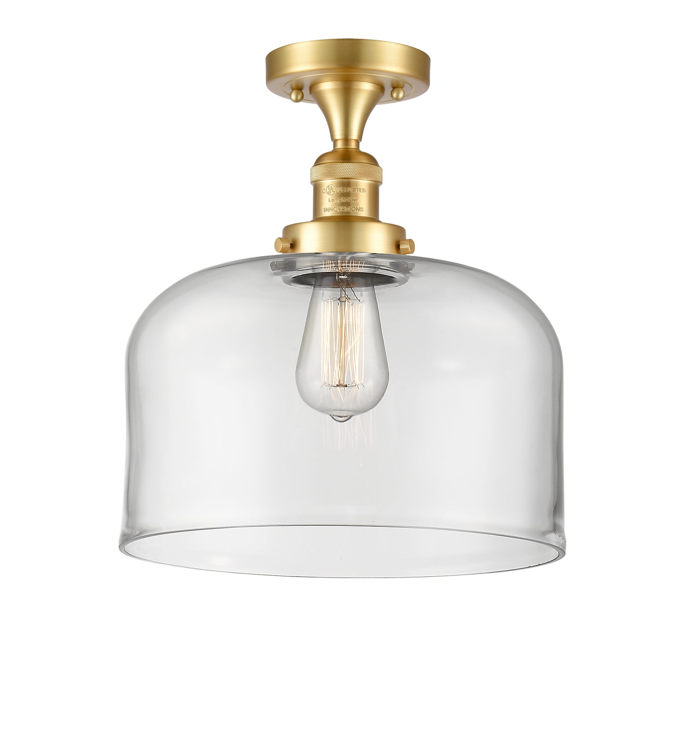 Franklin Semi-Flush Mount 12 Inch Nickel