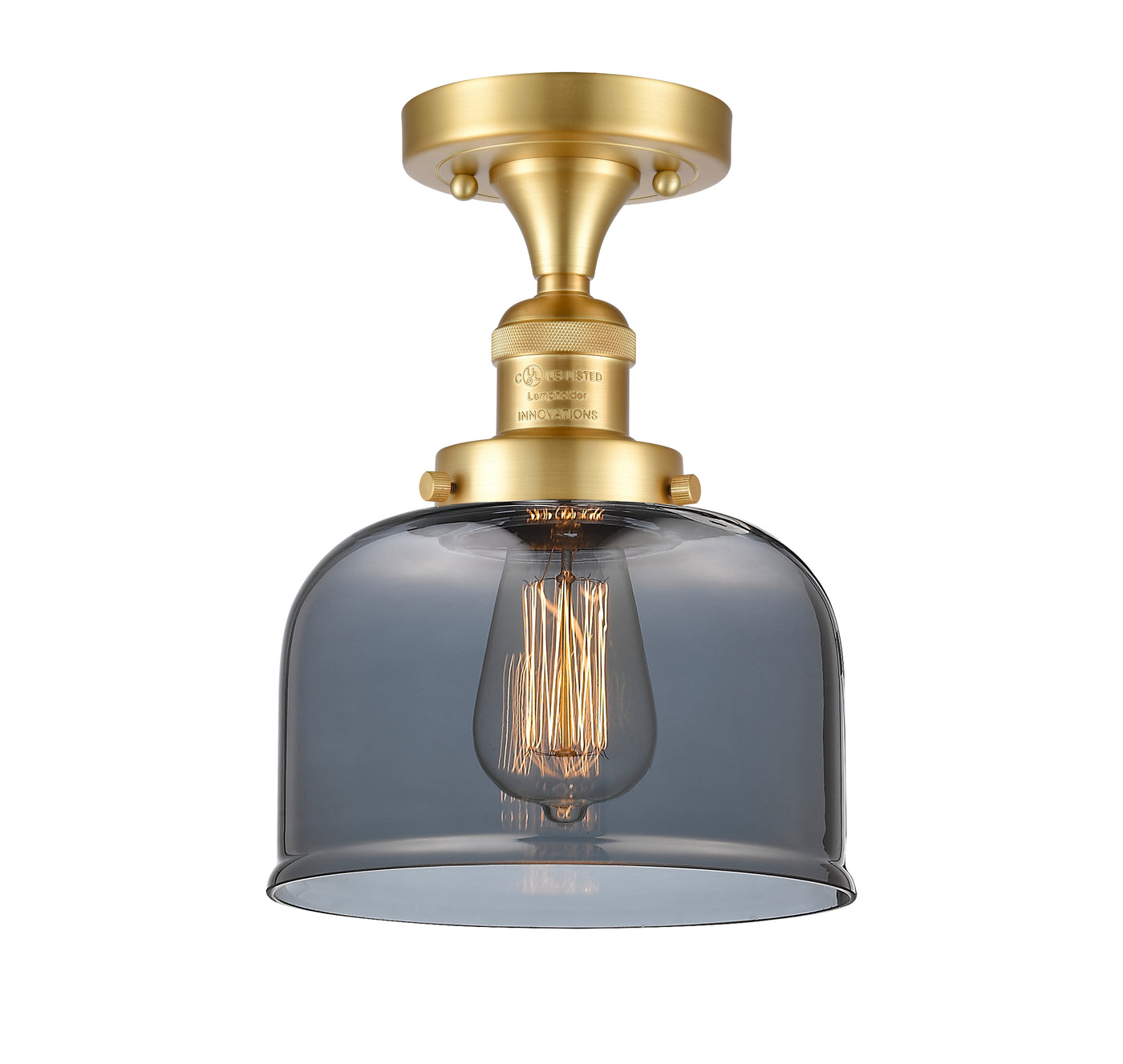Franklin Semi-Flush Mount Brushed Nickel Brass