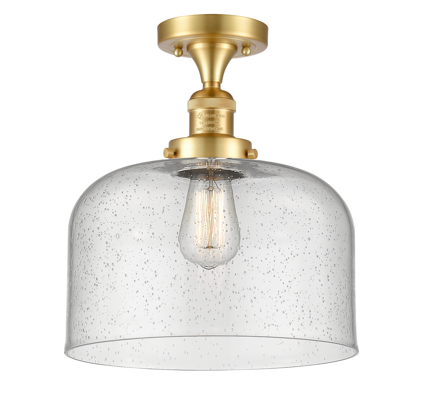 Franklin Semi-Flush Mount Brushed Satin Nickel