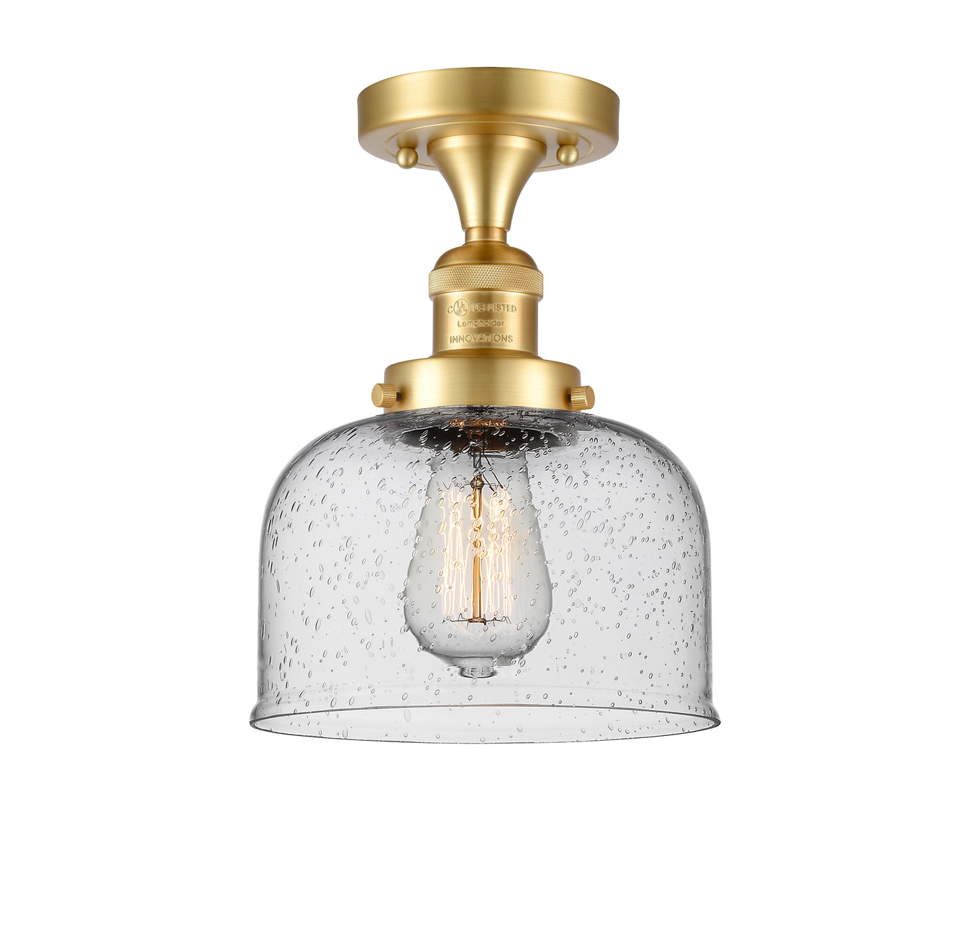 Franklin Semi-Flush Mount Brushed Nickel Brass