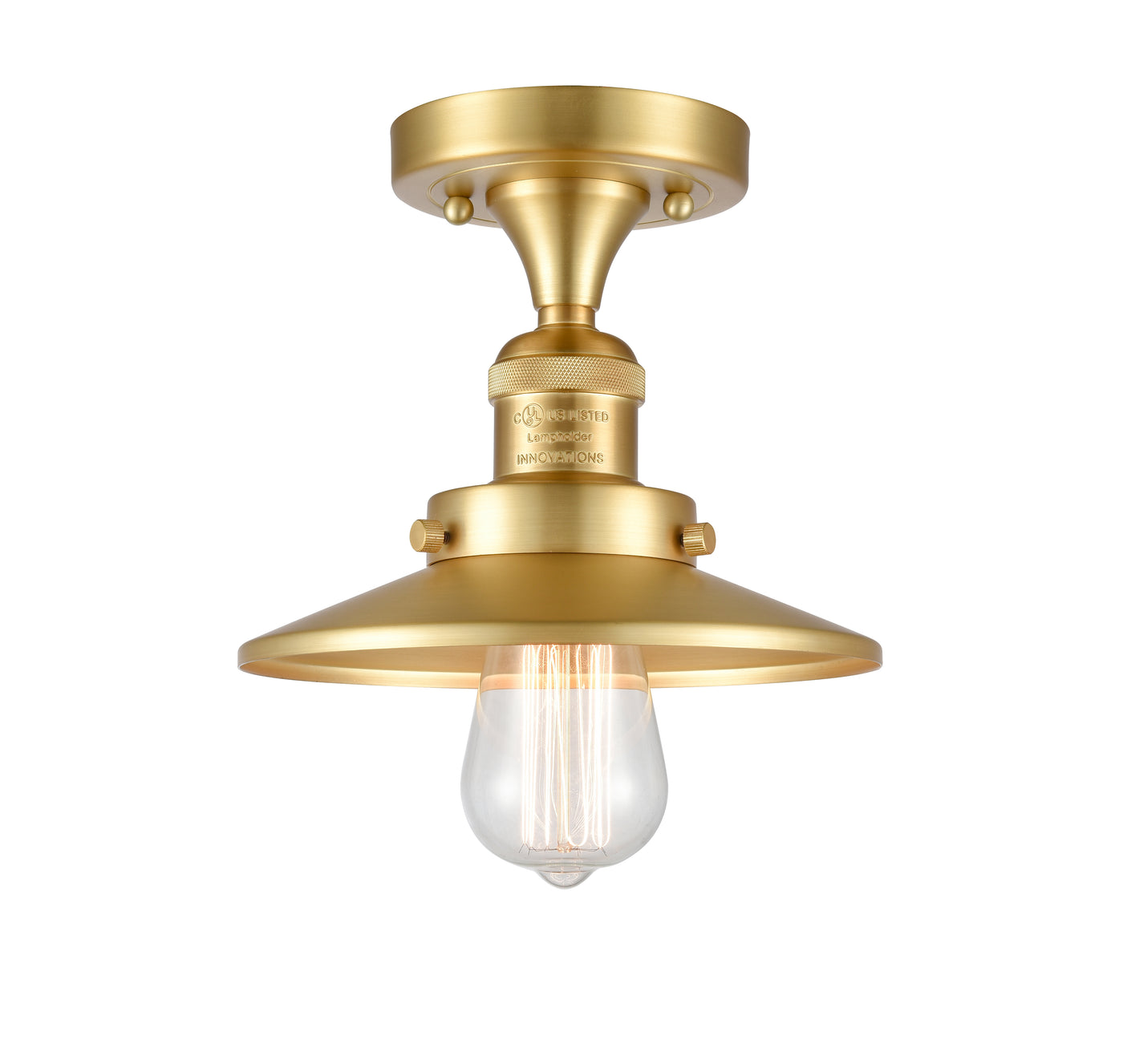 Franklin Semi-Flush Mount Brushed Nickel Steel