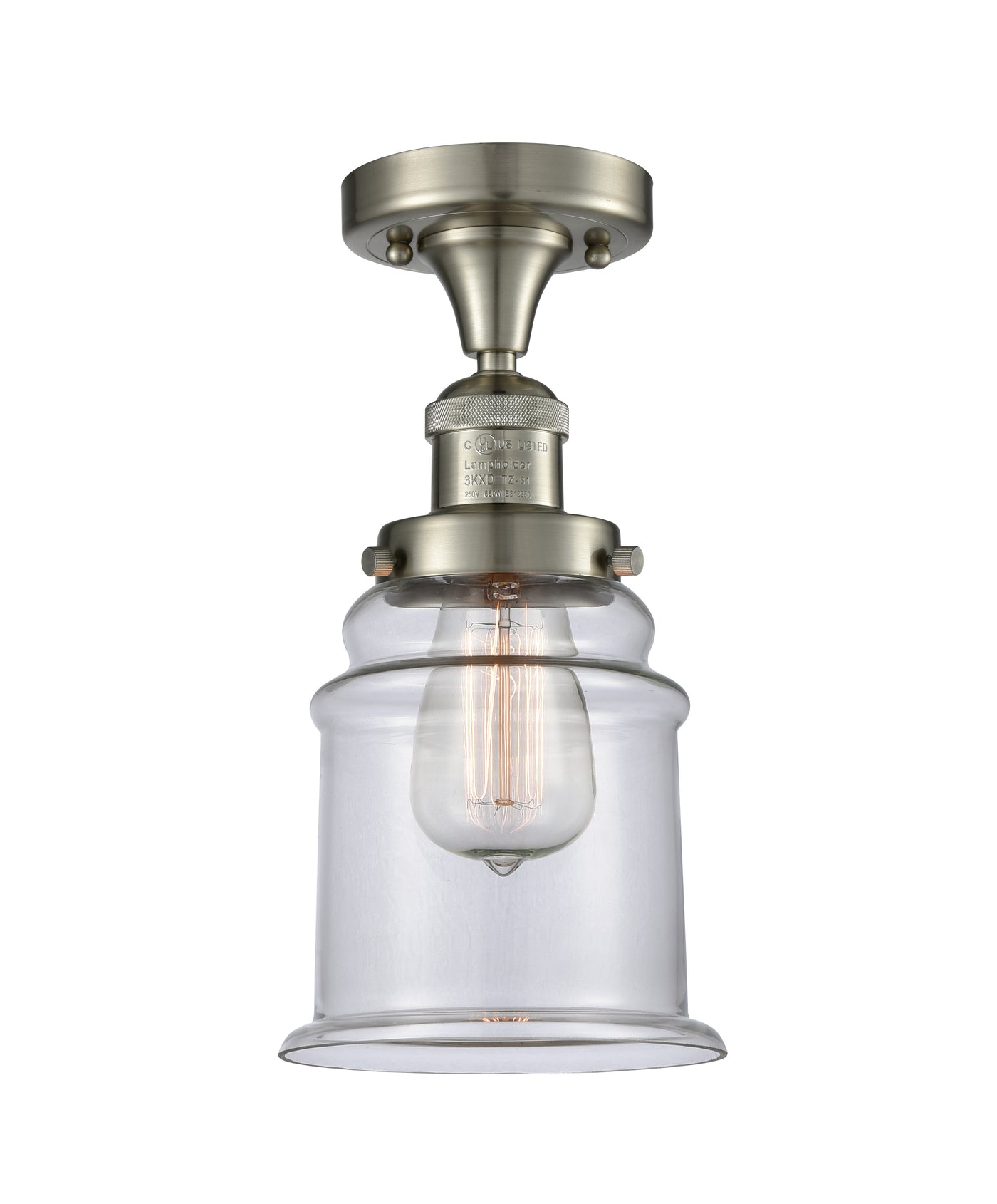 Franklin Semi-Flush Mount Brushed Satin Nickel