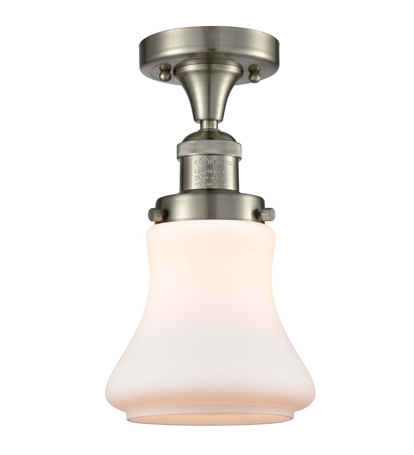 Franklin Semi-Flush Mount Cast Brass Nickel