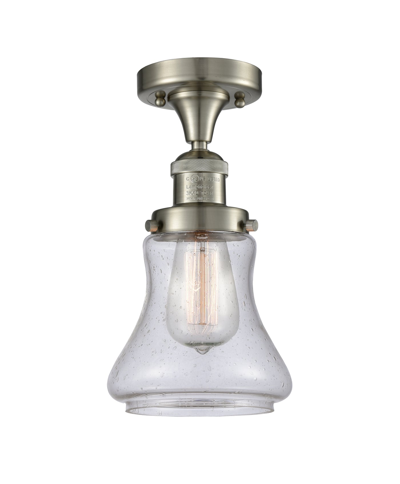 Franklin Semi-Flush Mount Cast Brass Nickel