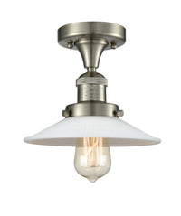 Franklin Semi-Flush Mount Brushed Nickel Glass