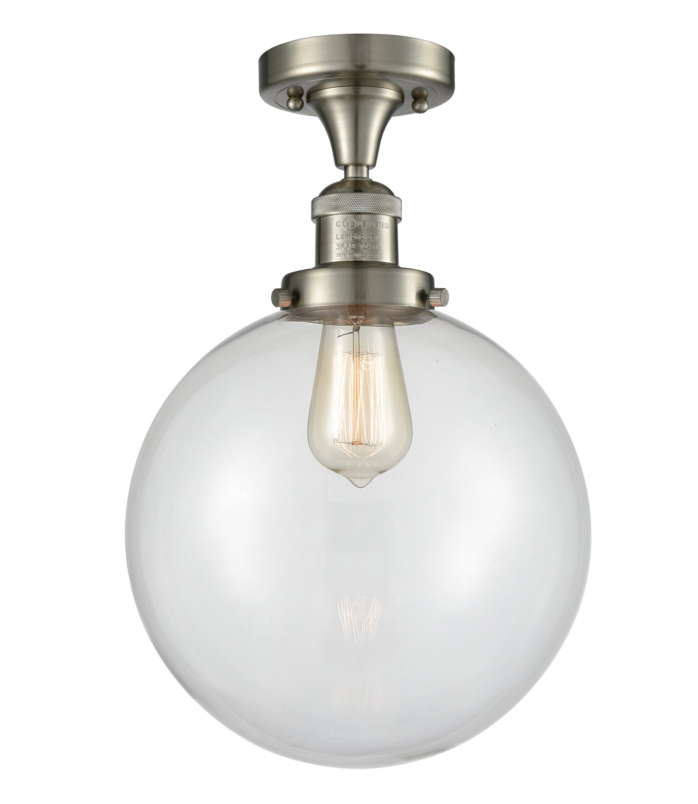 Franklin Semi-Flush Mount Brushed Nickel Steel